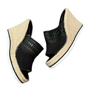 TOMS Women's Fabric & Basketweave Espadrille Wedge Heel Sandals Size 9.5